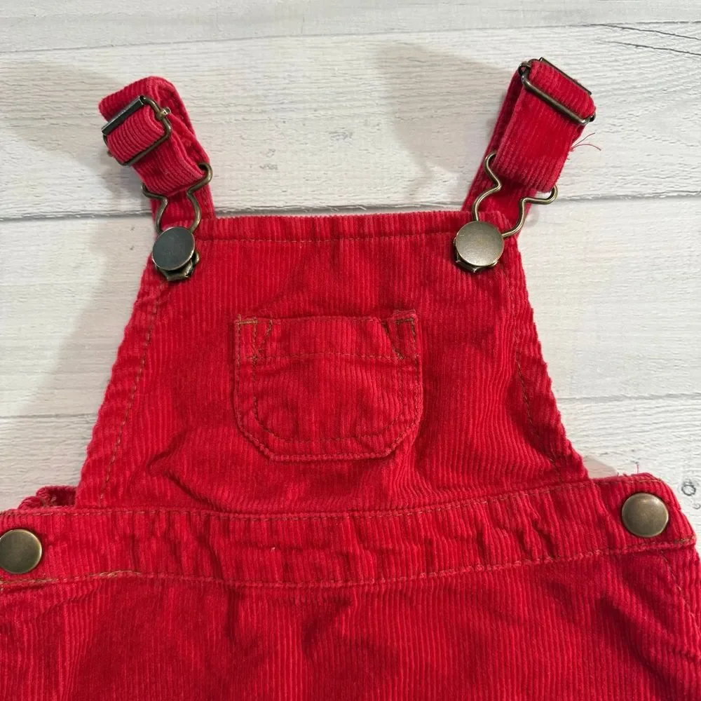 Hanna Andersson red corduroy kids jumper size‎ 60 3/6 months